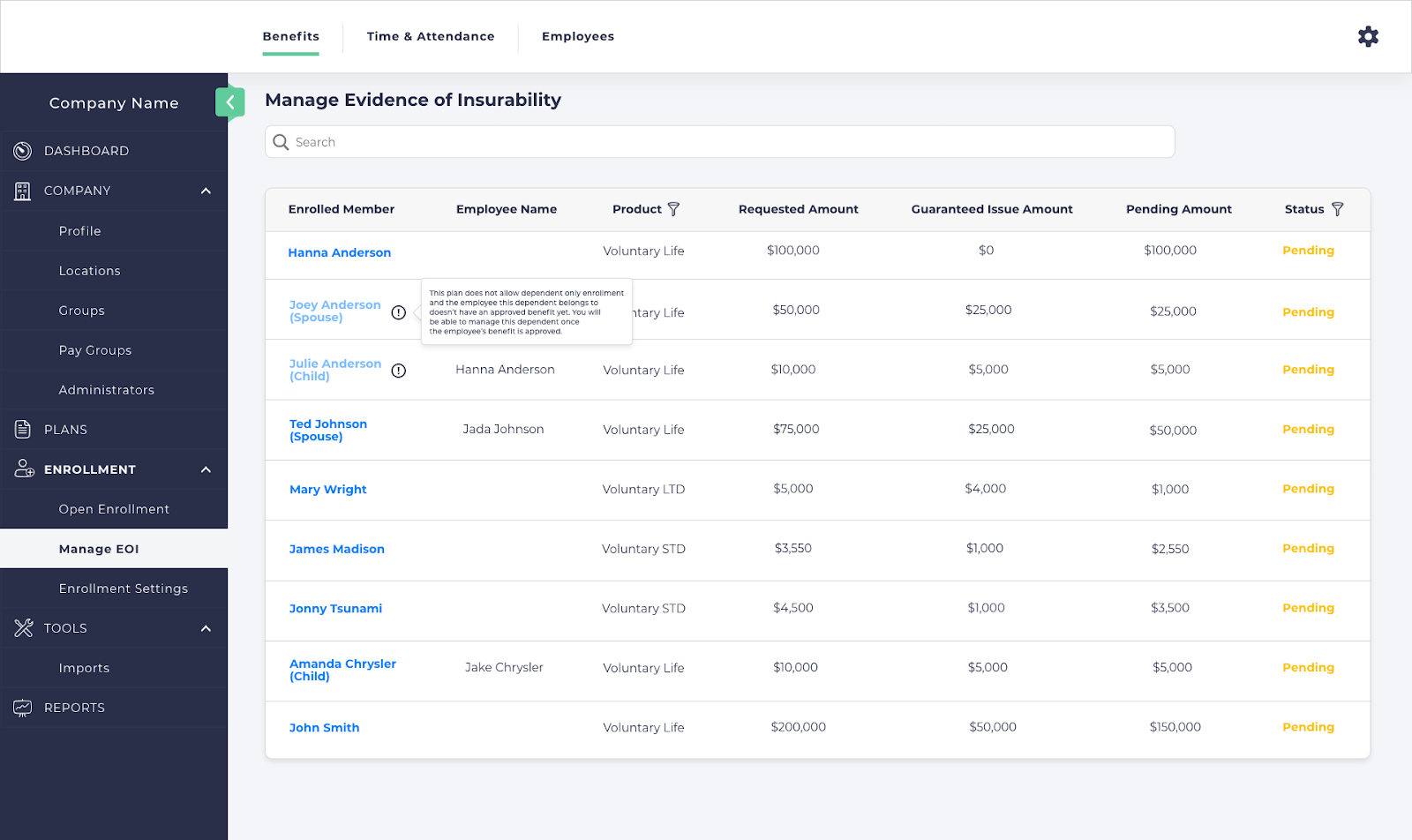 How to Manage Evidence of Insurability (EOI) – My Account