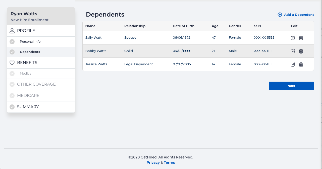 Employee Benefits Enrollment Process My Account